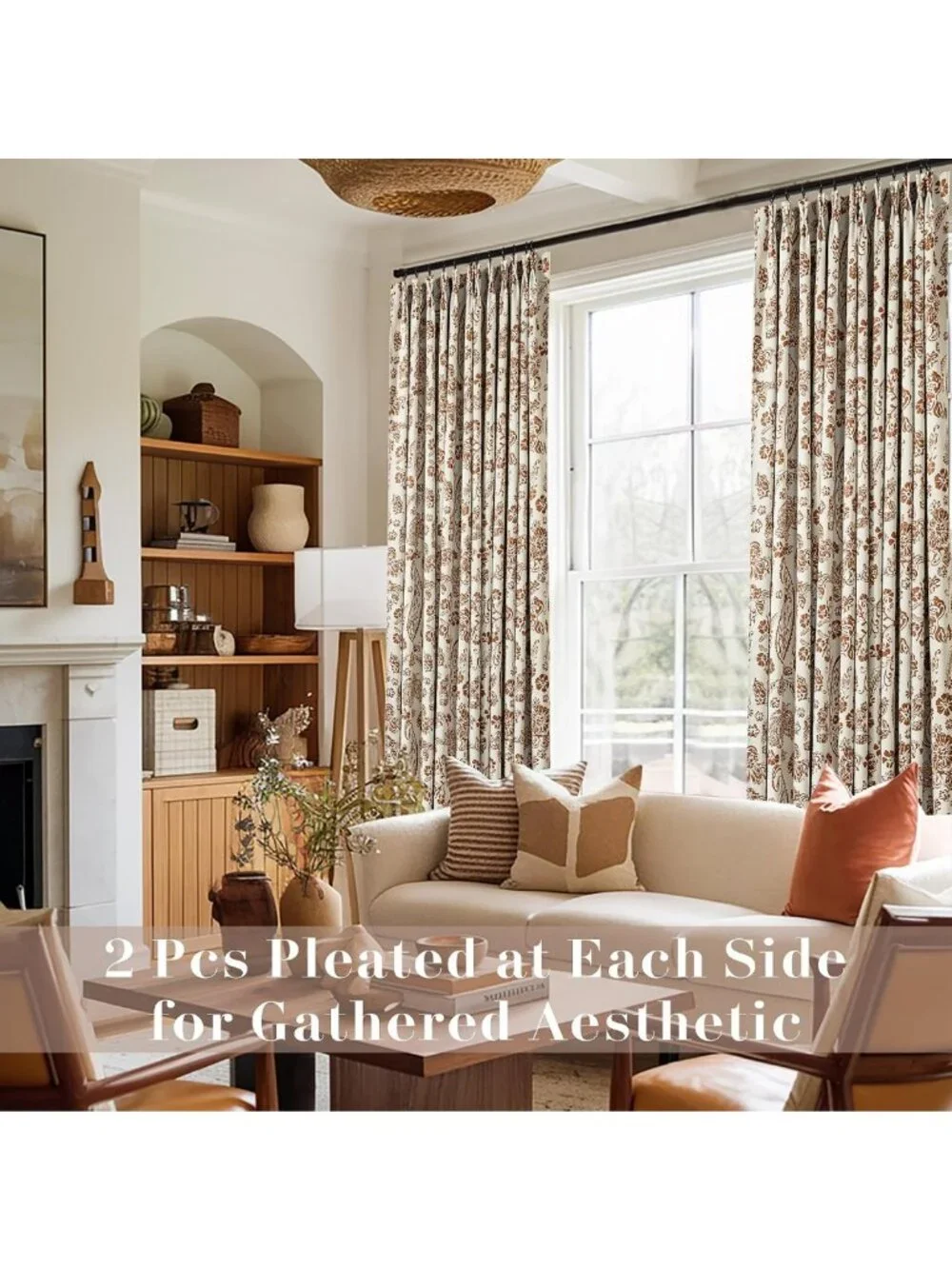 Vintage Floral Blackout Curtains, 96
